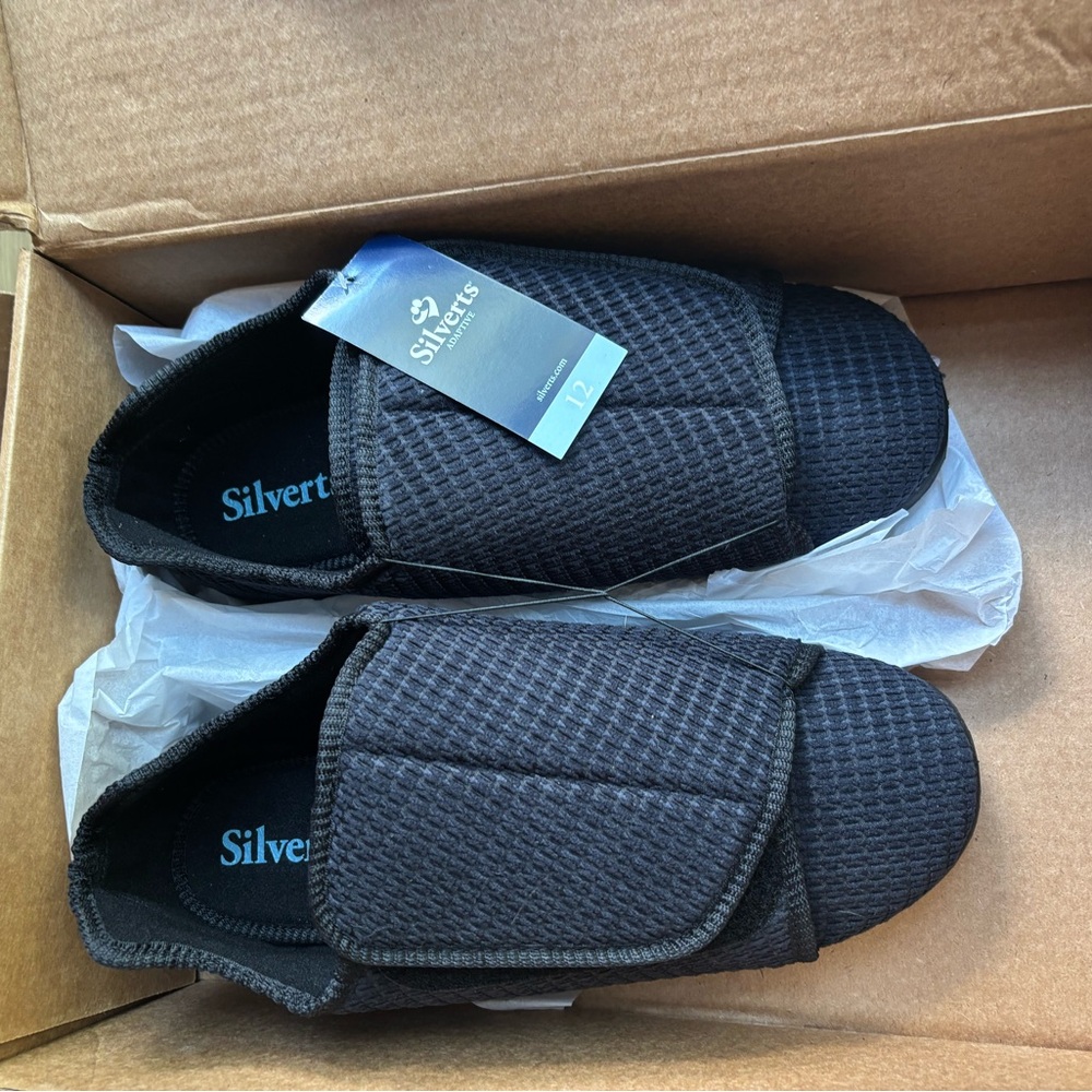 Men’s Silverts 12 ExWide Diabetic type slippers for indoor/outdoor